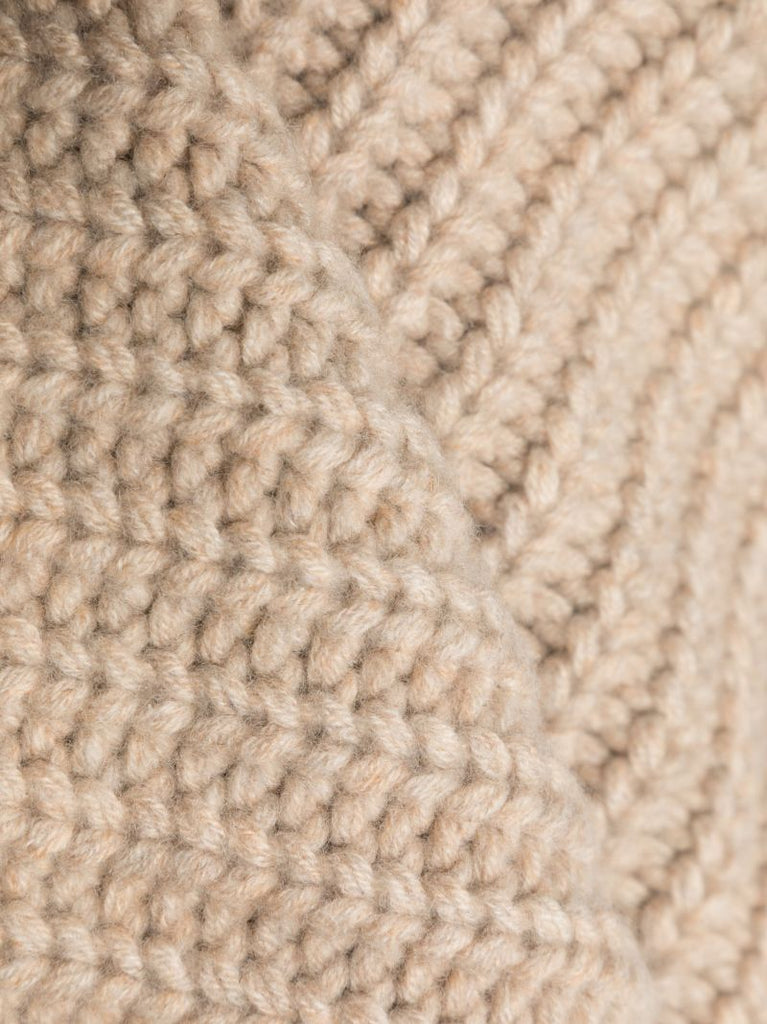 Neutral Ribbed Cashmere Snood
