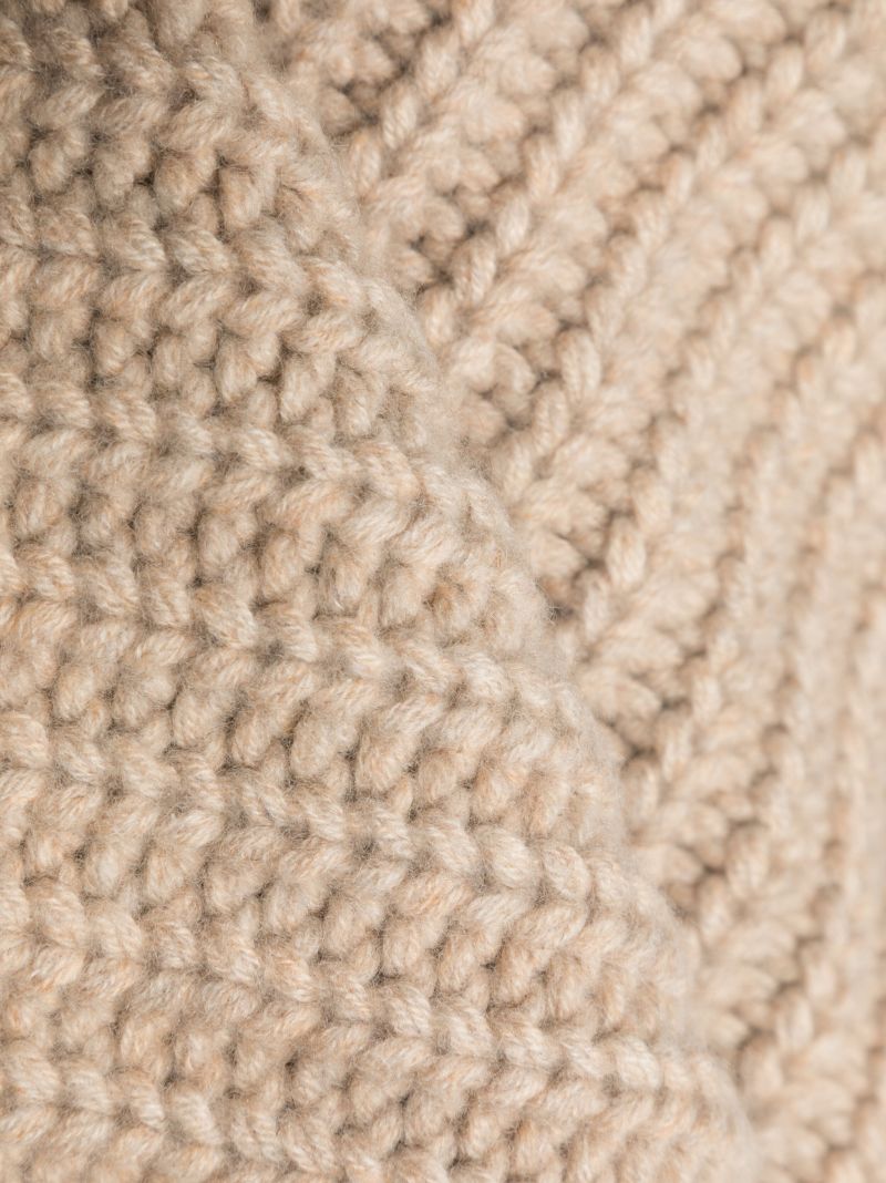 Neutral Ribbed Cashmere Snood