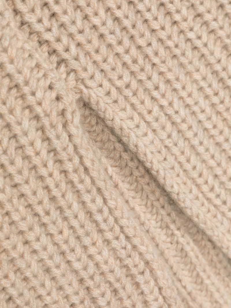 Neutral Ribbed Cashmere Snood