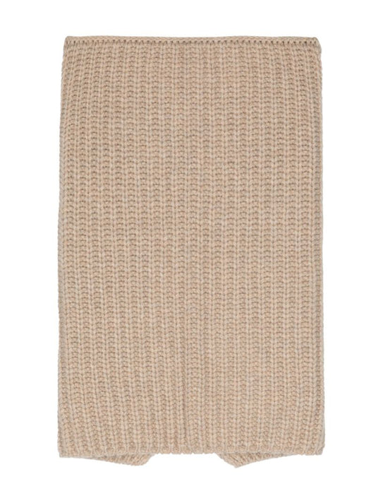 Neutral Ribbed Cashmere Snood