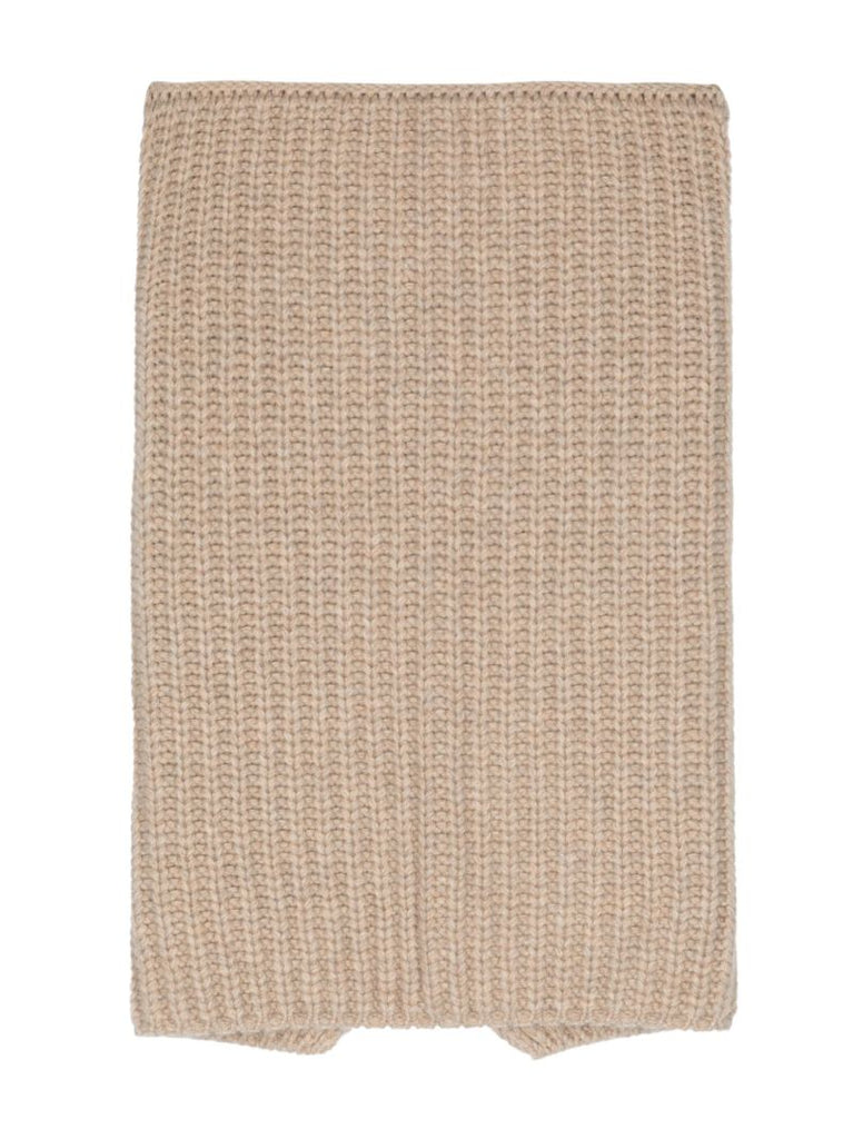 Neutral Ribbed Cashmere Snood
