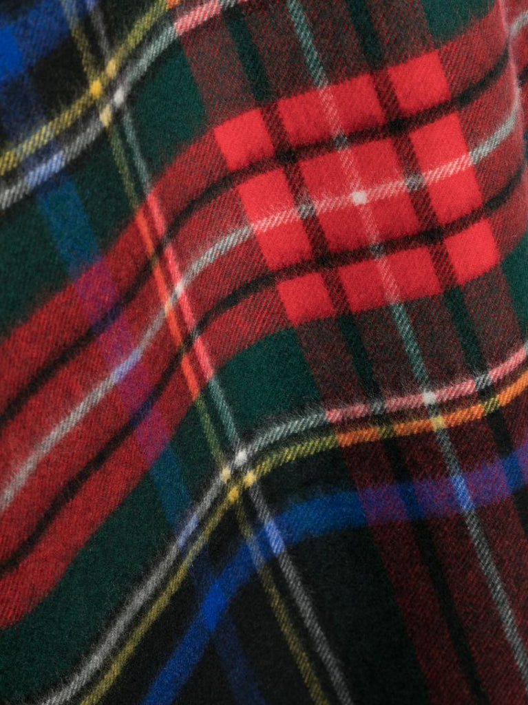 Black Tartan Check Cashmere Stole
