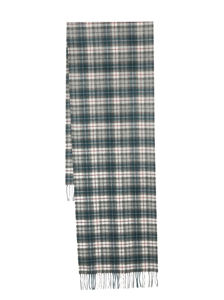 Blue Tartan Check Cashmere Scarf