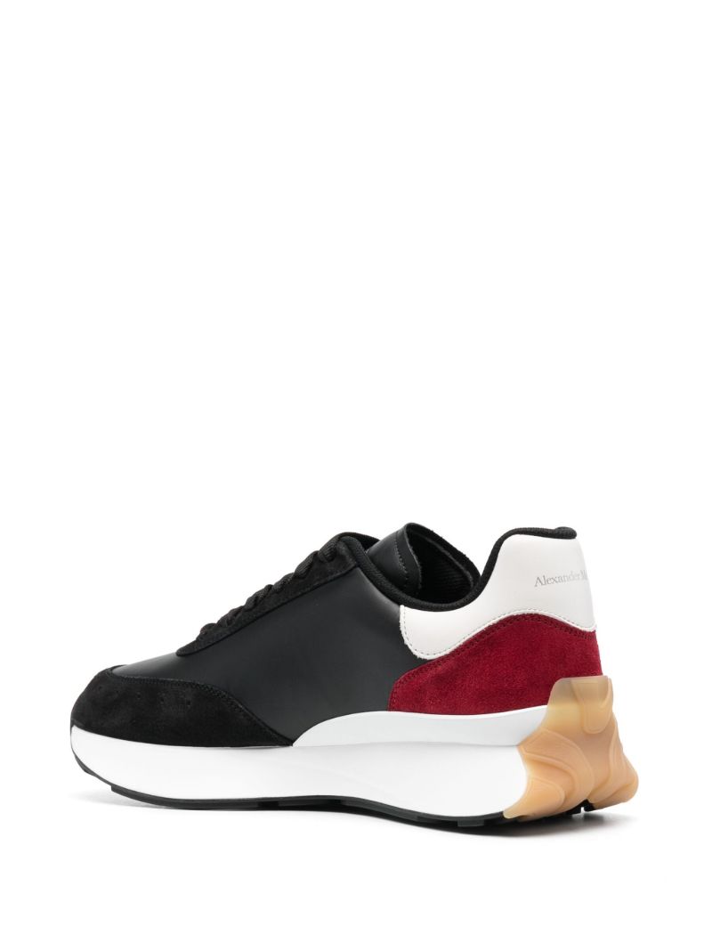 Black Embossed Logo Sneakers