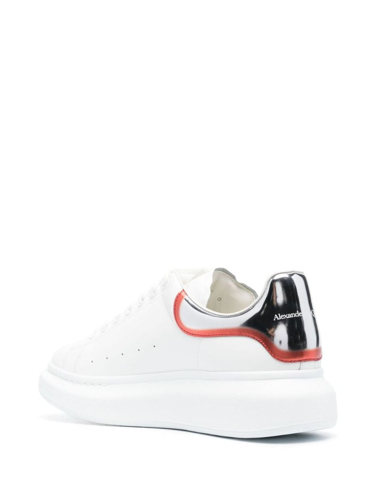 White Oversized Leather Sneakers