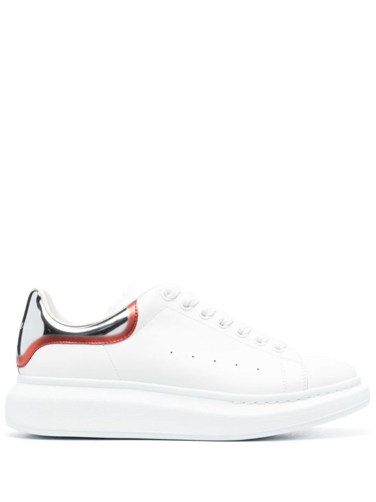 White Oversized Leather Sneakers