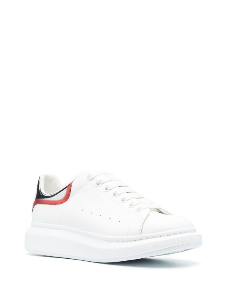 White Oversized Leather Sneakers