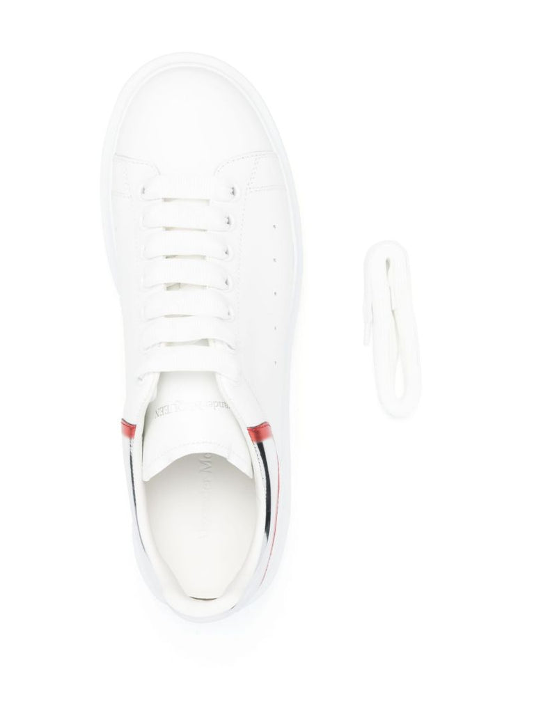 White Oversized Leather Sneakers