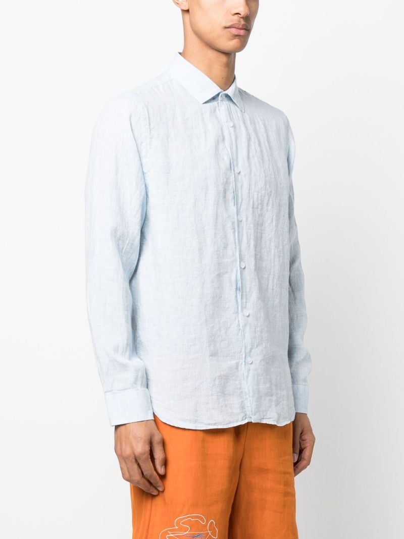 Blue Giles Linen Shirt