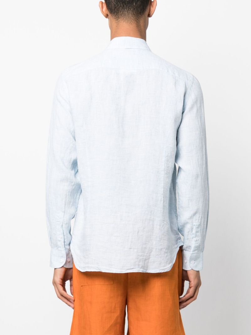 Blue Giles Linen Shirt