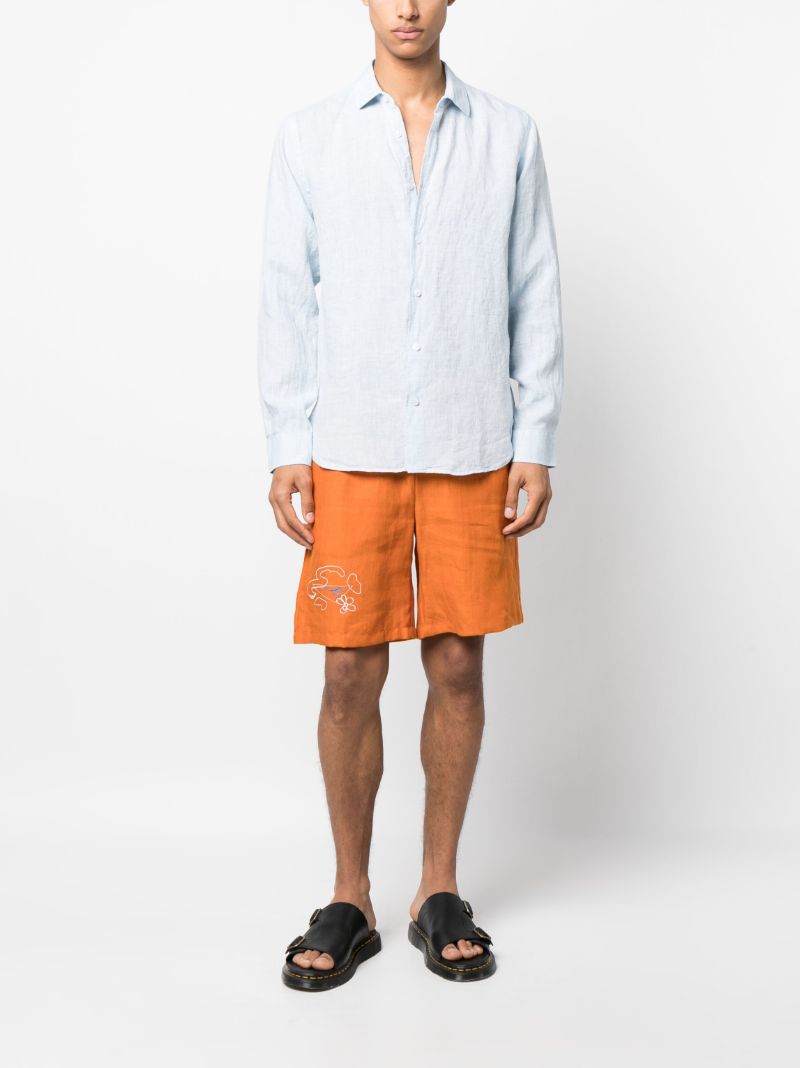 Blue Giles Linen Shirt