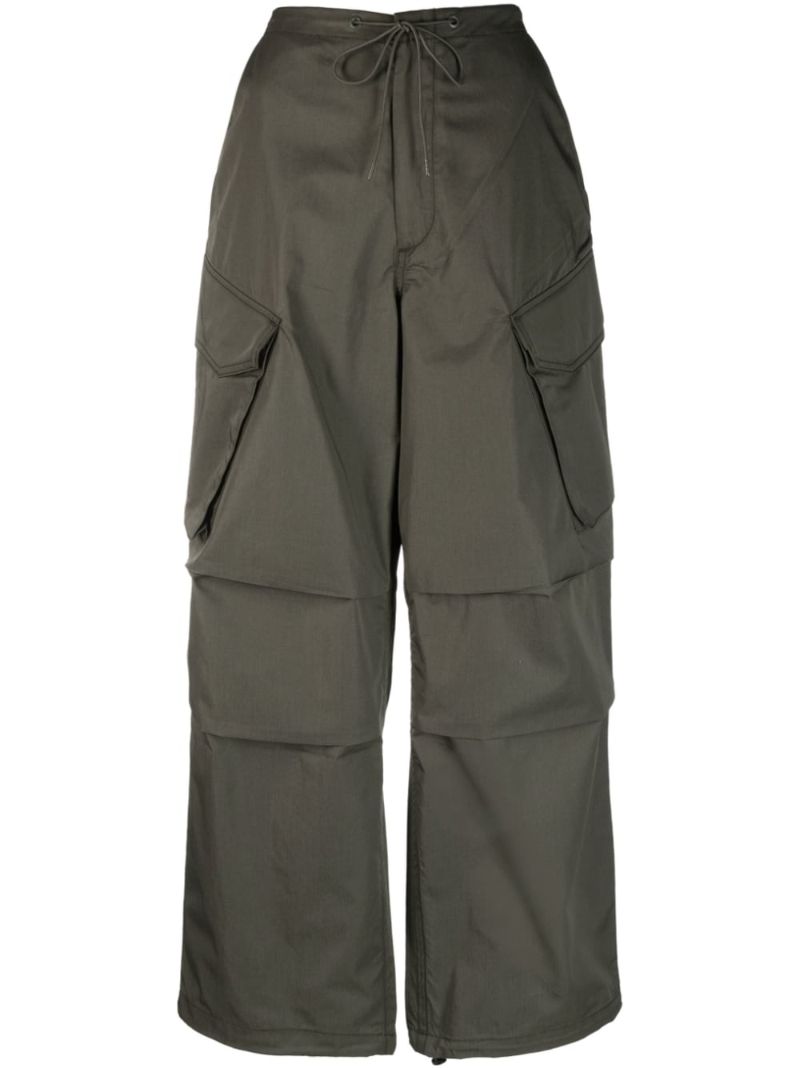 Green Ginerva Cotton Cargo Trousers