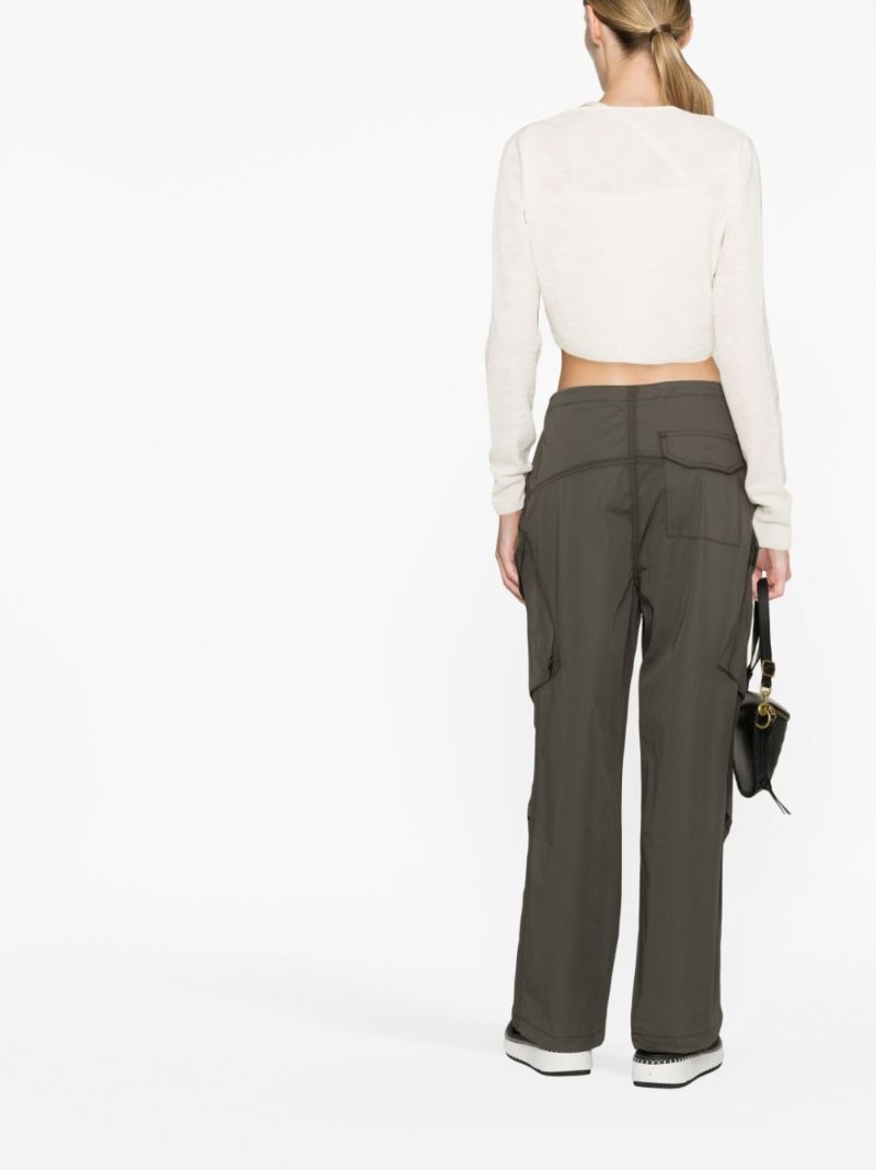 Green Ginerva Cotton Cargo Trousers