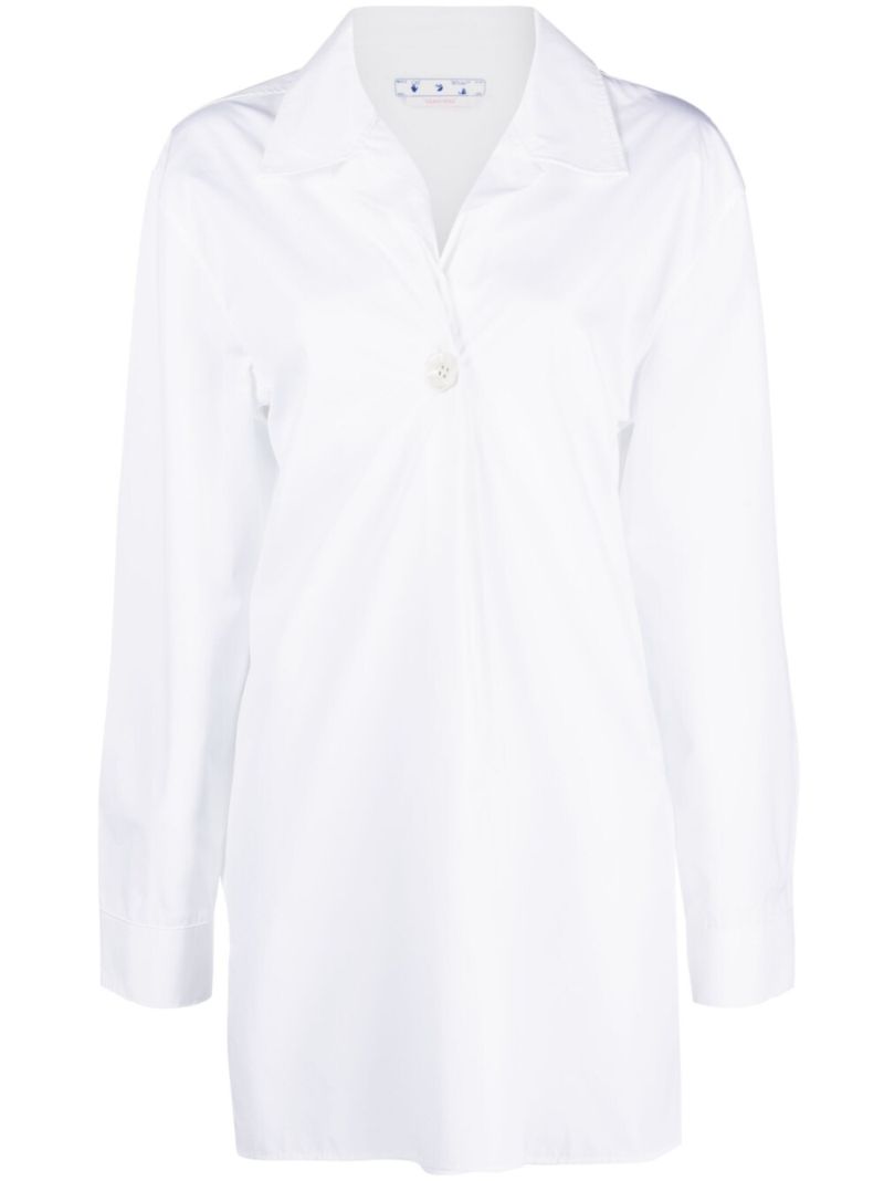 White Cotton Long Sleeved Shirt