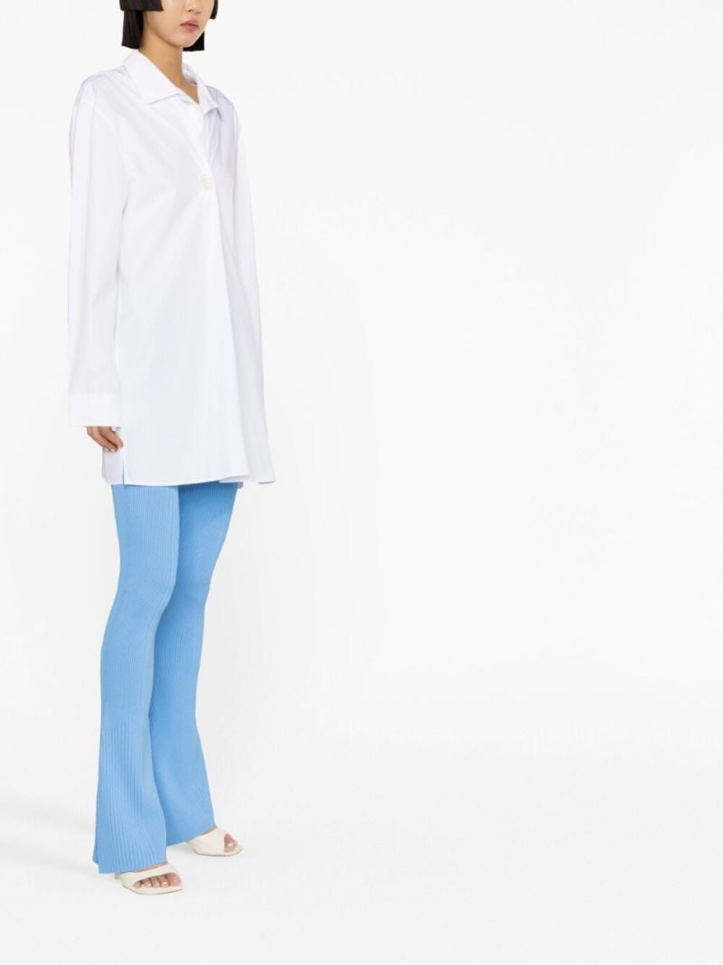 White Cotton Long Sleeved Shirt