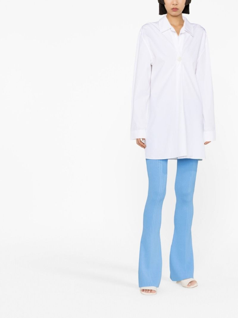 White Cotton Long Sleeved Shirt