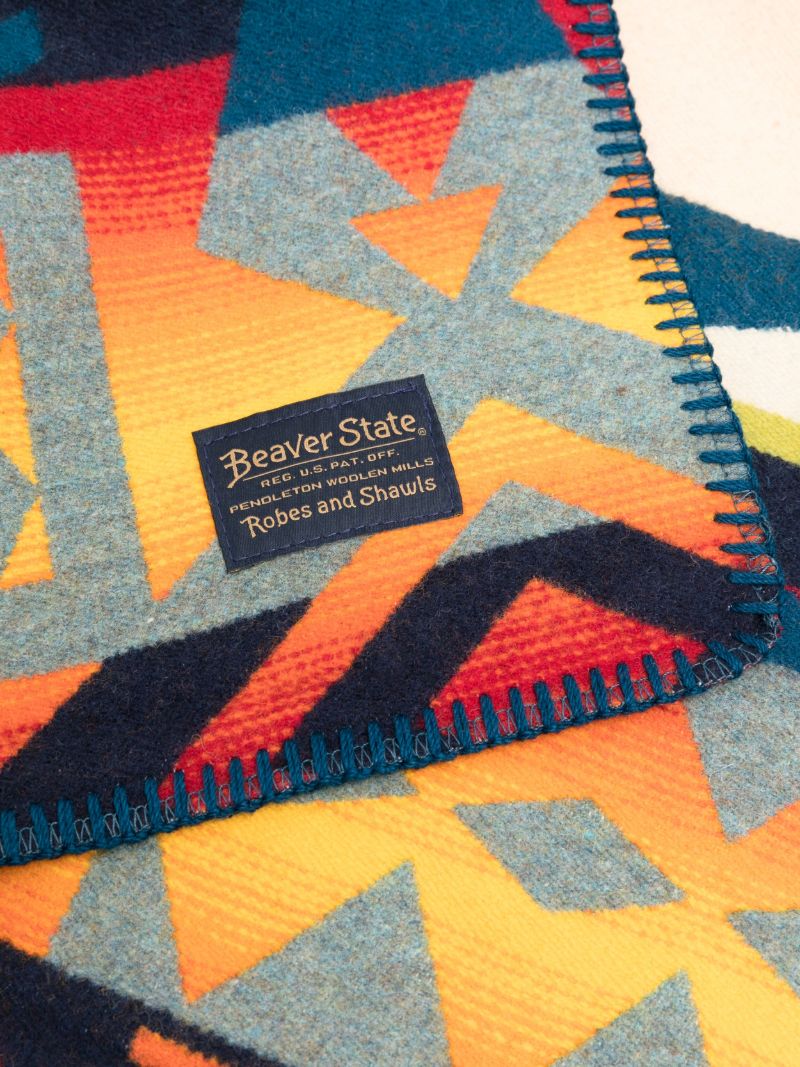 Multicolour Fire Legend-jacquard Wool Blanket