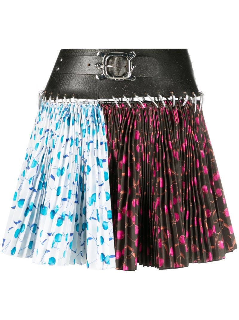 Brown Alpe D'huez Pleated Mini Skirt
