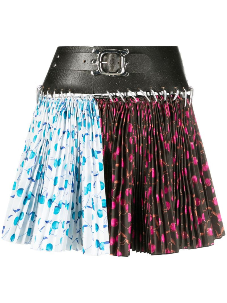 Brown Alpe D'huez Pleated Mini Skirt
