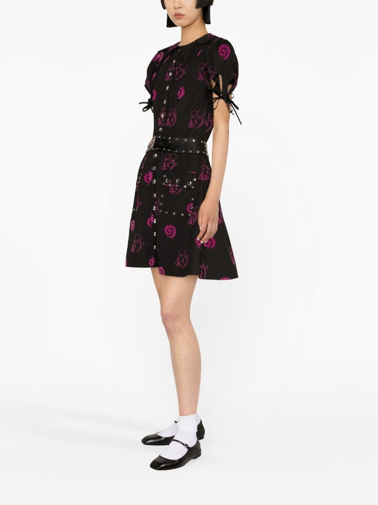 Black Forte Organic Cotton Mini Dress