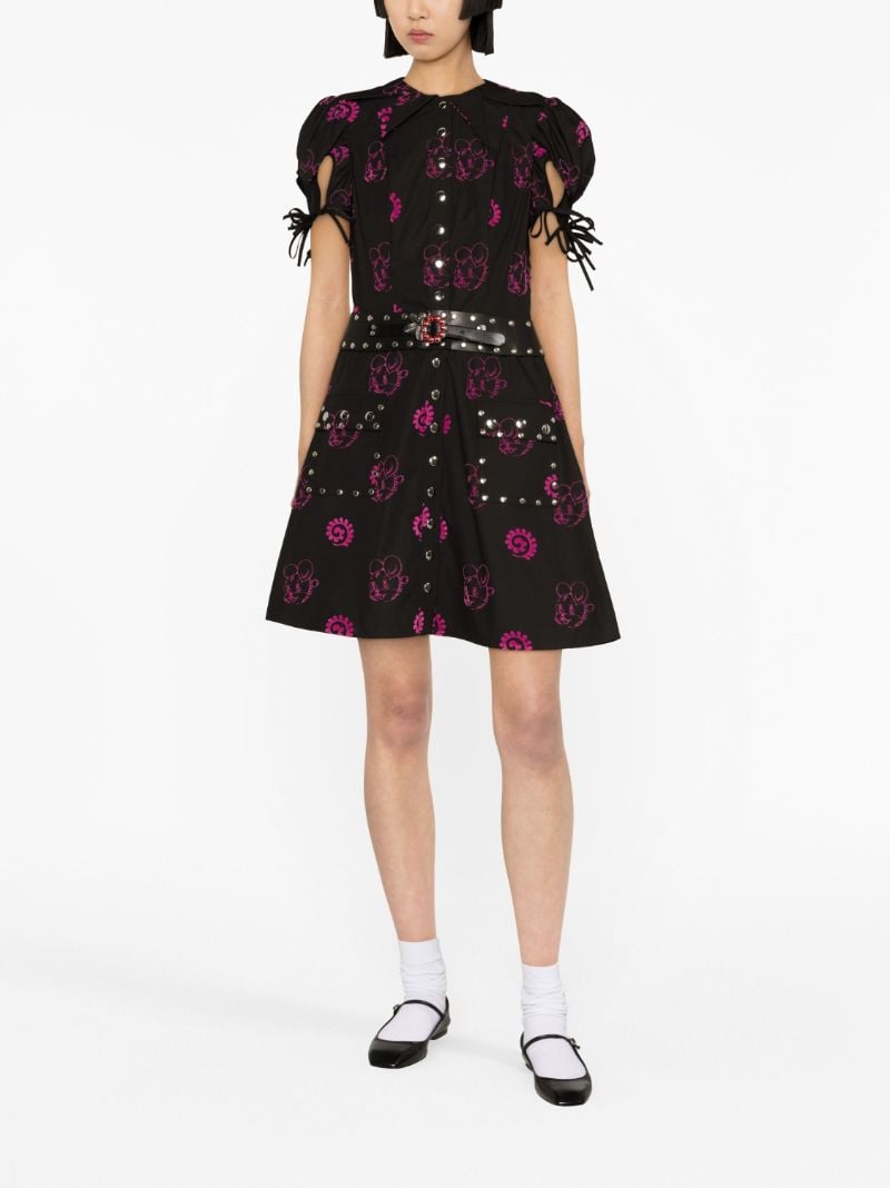 Black Forte Organic Cotton Mini Dress