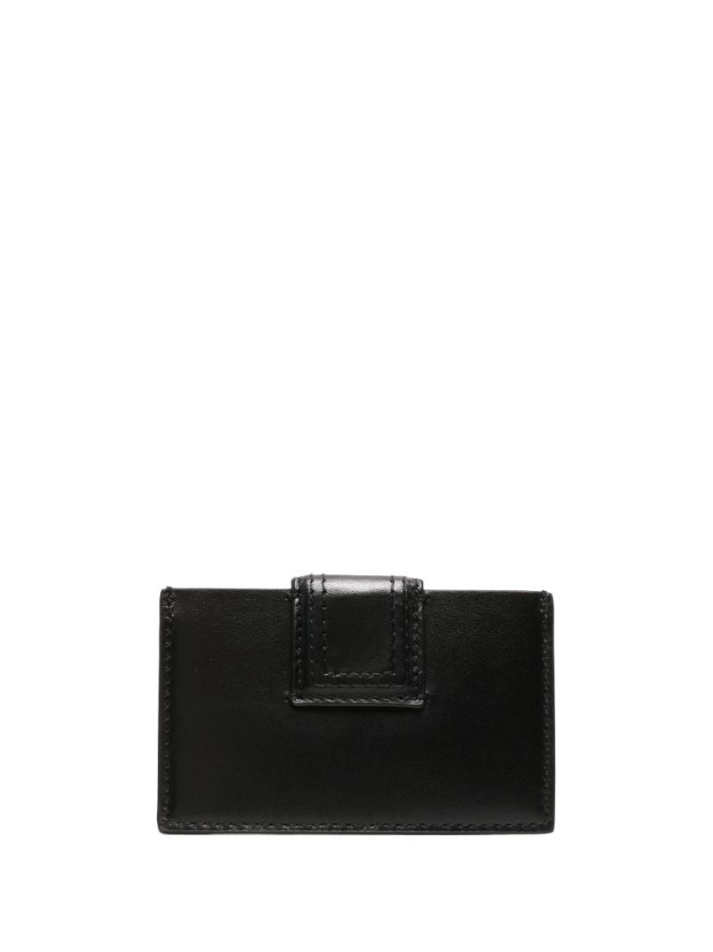Black Le Porte Carte Bambino Leather Wallet