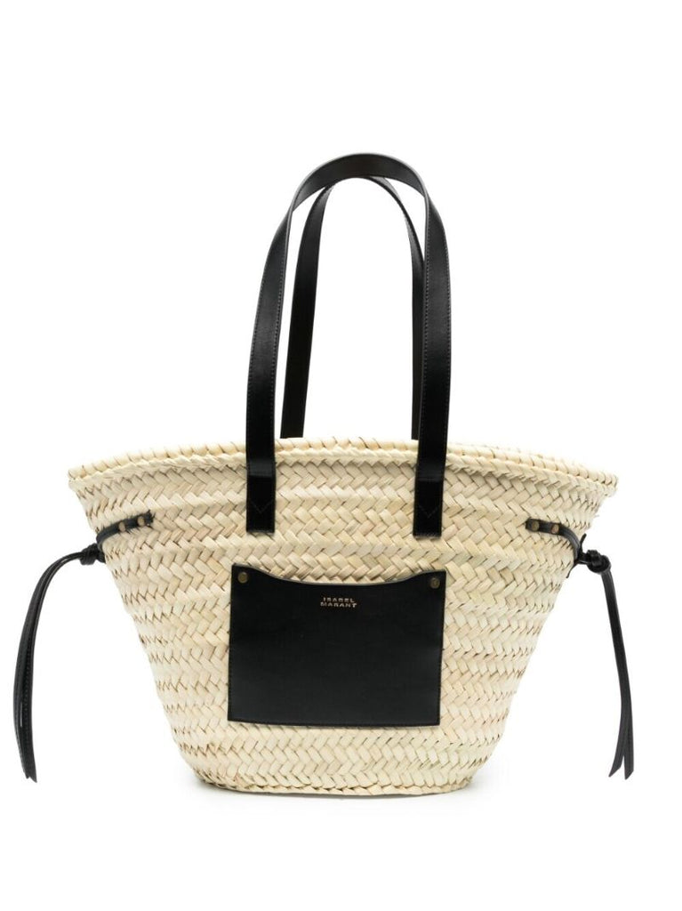 Beige Cadix Raffia Tote Bag