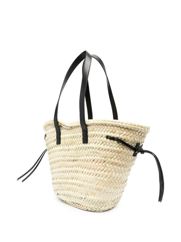 Beige Cadix Raffia Tote Bag