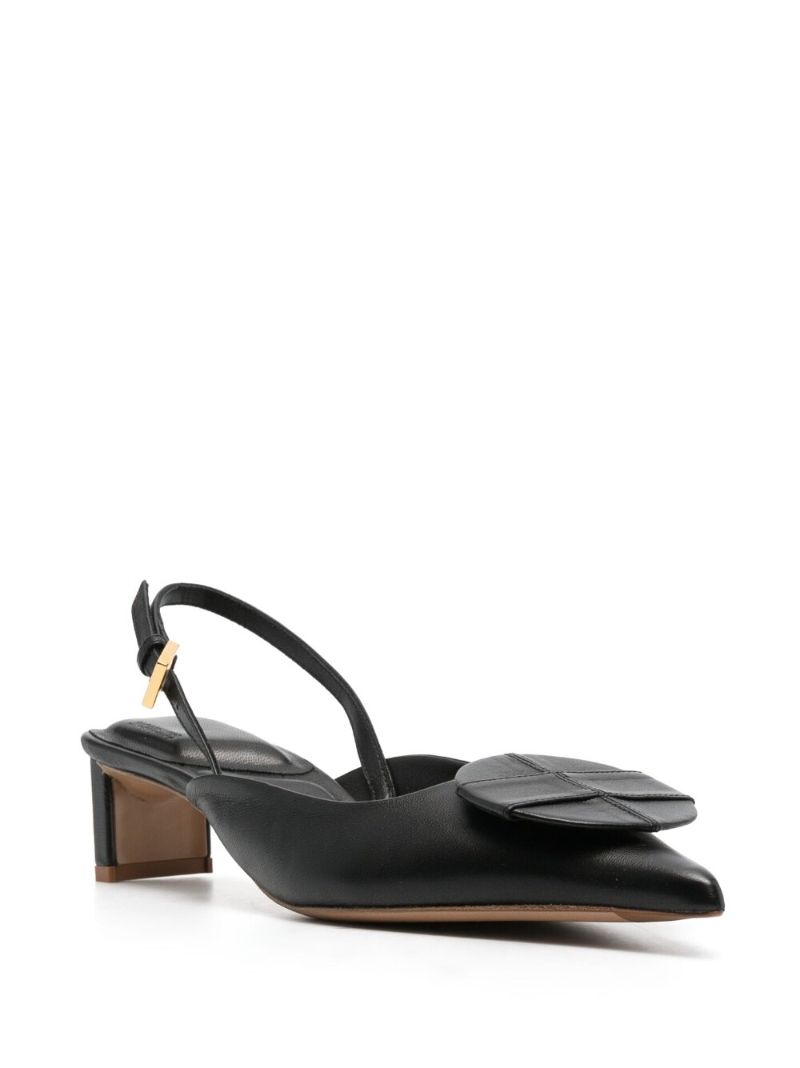 Black Les Chaussures Duelo 50 Slingback Pumps