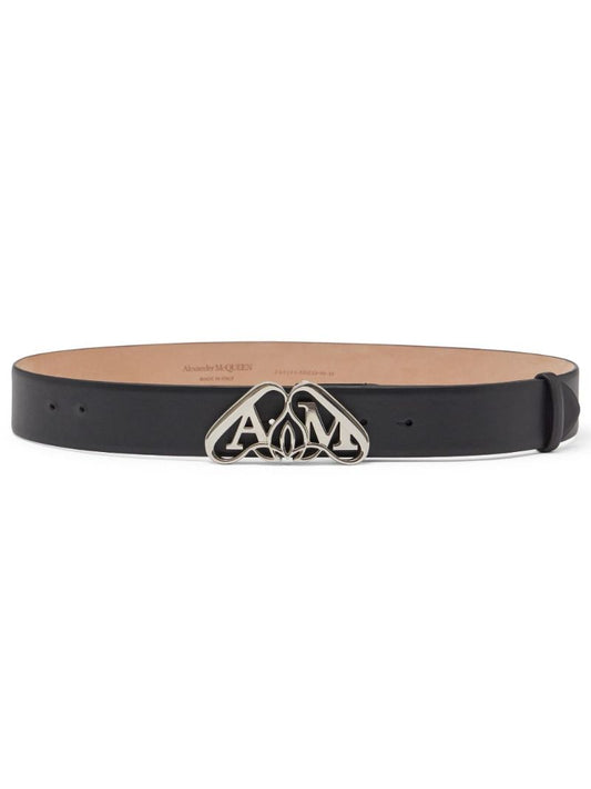 Black Seal-logo Leather Belt