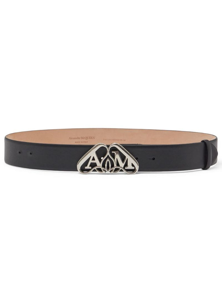 Black Seal-logo Leather Belt
