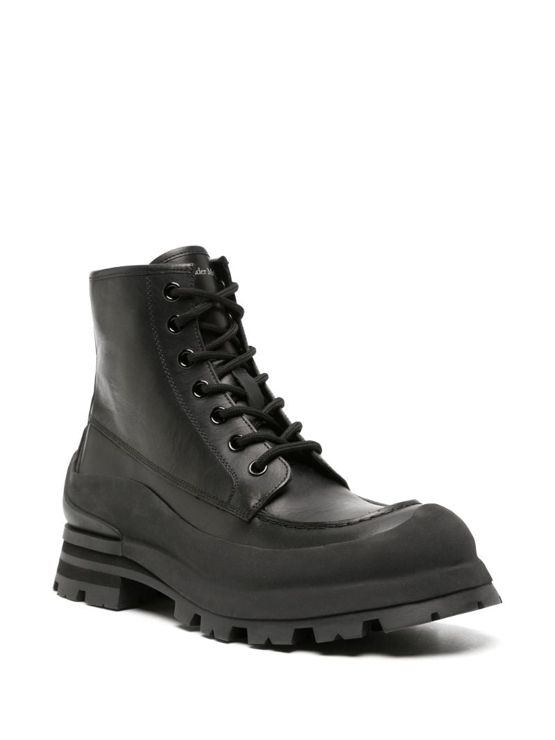 Black Lace-up Combat Boots