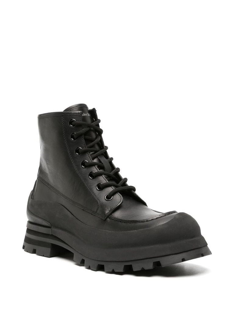 Black Lace-up Combat Boots