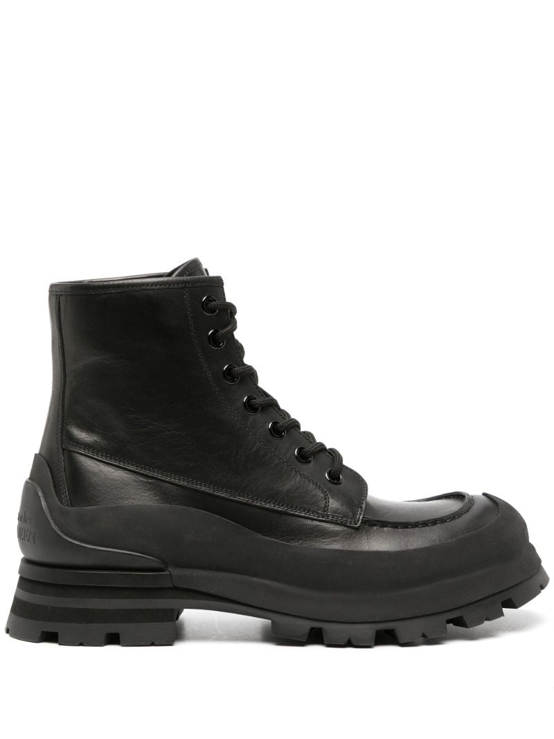 Black Lace-up Combat Boots