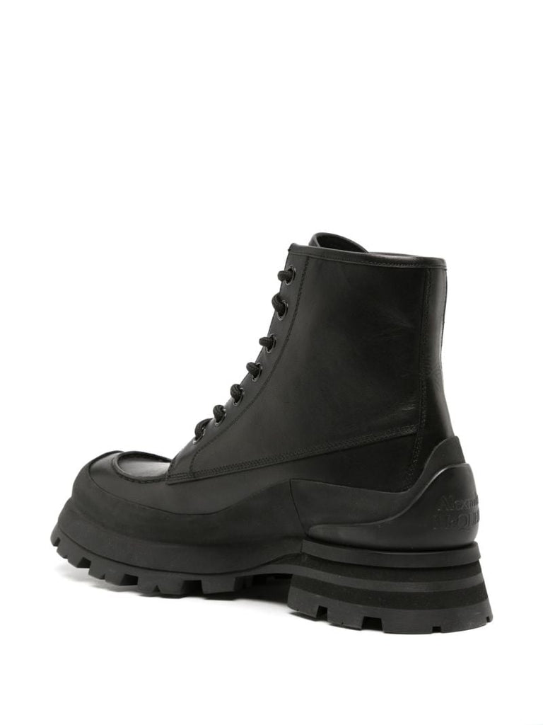 Black Lace-up Combat Boots