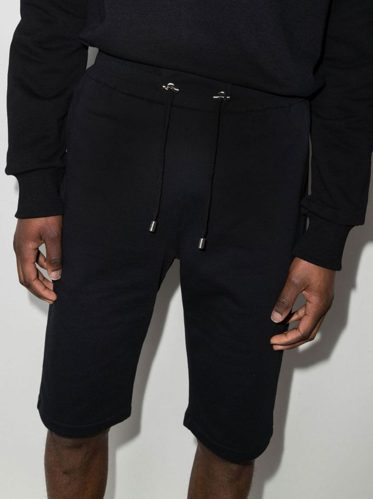 Logo Flocked Cotton Track Shorts