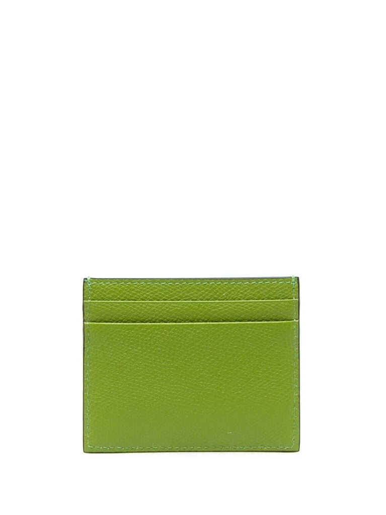 Green Vlogo Signature Leather Cardholder