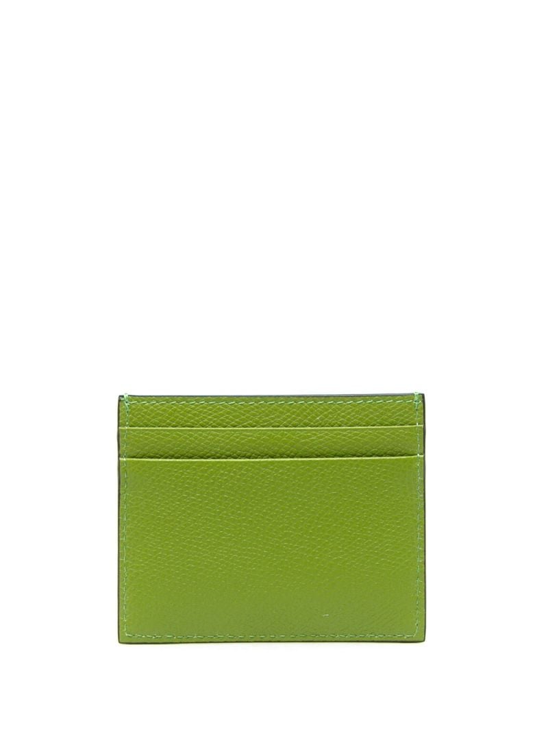 Green Vlogo Signature Leather Cardholder