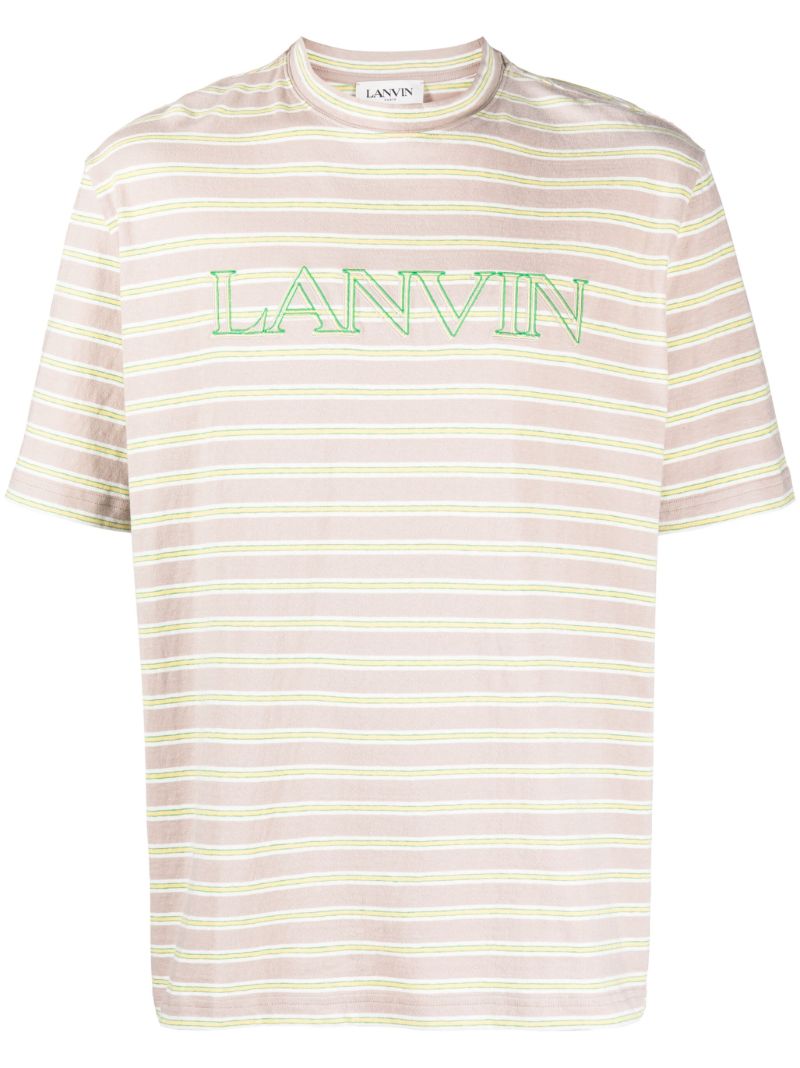 Neutral Logo-embroidered Cotton T-shirt