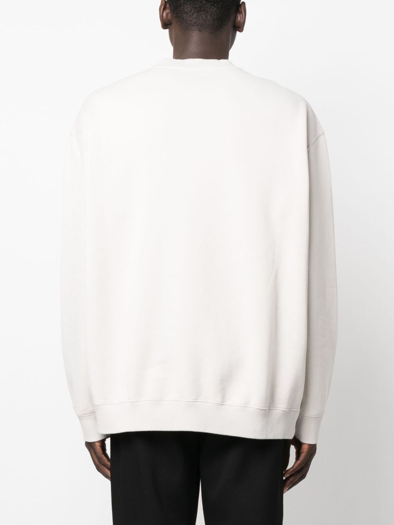 Grey Logo-embroidered Sweatshirt