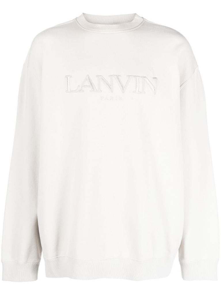 Grey Logo-embroidered Sweatshirt