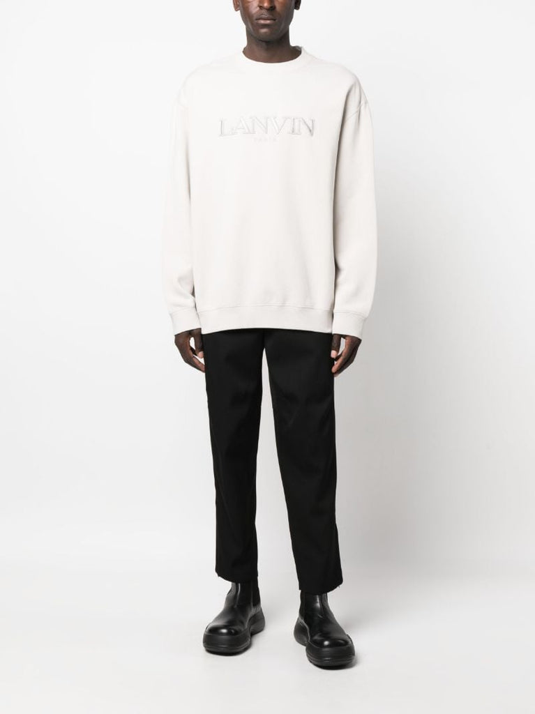 Grey Logo-embroidered Sweatshirt