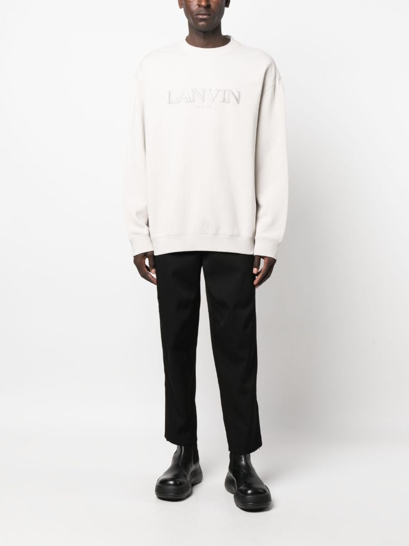 Grey Logo-embroidered Sweatshirt