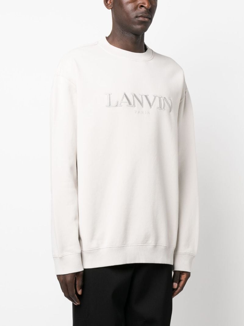 Grey Logo-embroidered Sweatshirt
