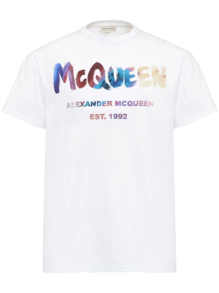 White Graphic Print T-shirt