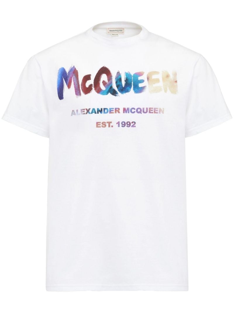 White Graphic Print T-shirt