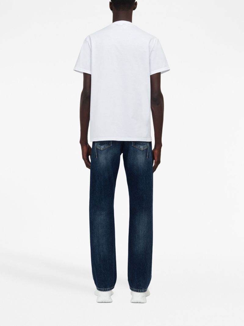 White Graphic Print T-shirt