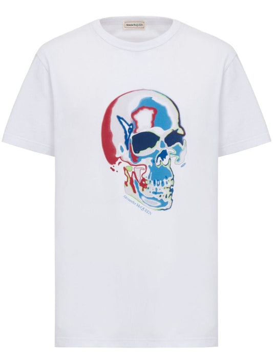 White Graphic Print T-shirt