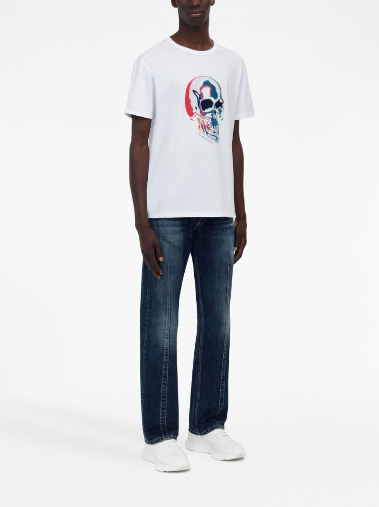 White Graphic Print T-shirt