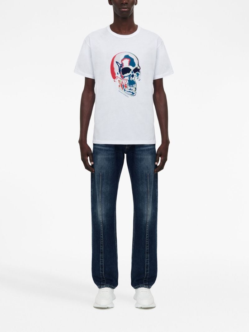 White Graphic Print T-shirt
